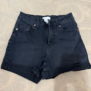 Black Jean Shorts